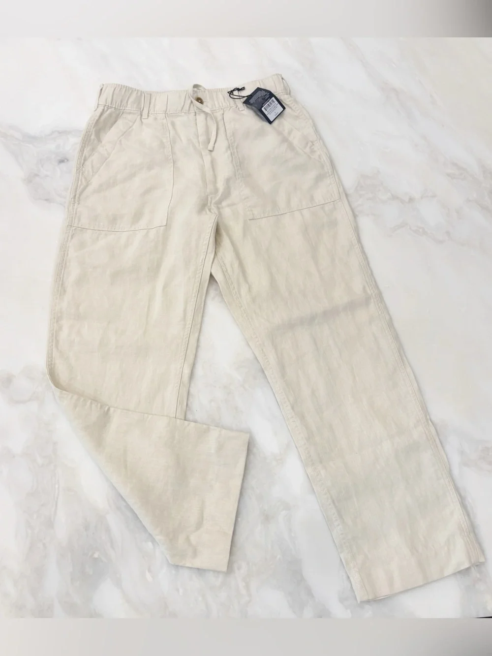 Buck Mason Men’s Loomed Linen Fatigue Pant Size Small Worn White New